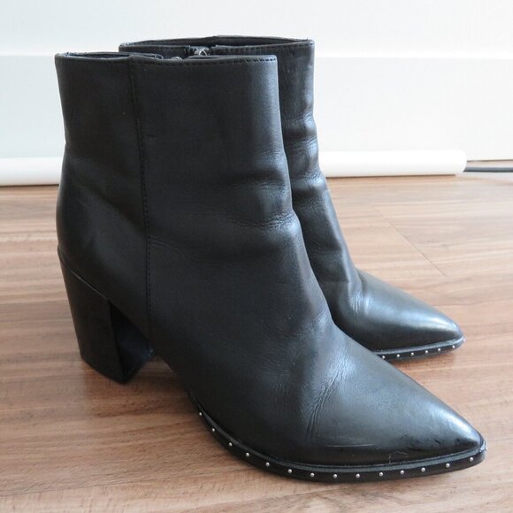 TONY BIANCO Bailey Leather Studded Booties Boots in Black Albany - Size US 6.5 - Picture 9 of 16